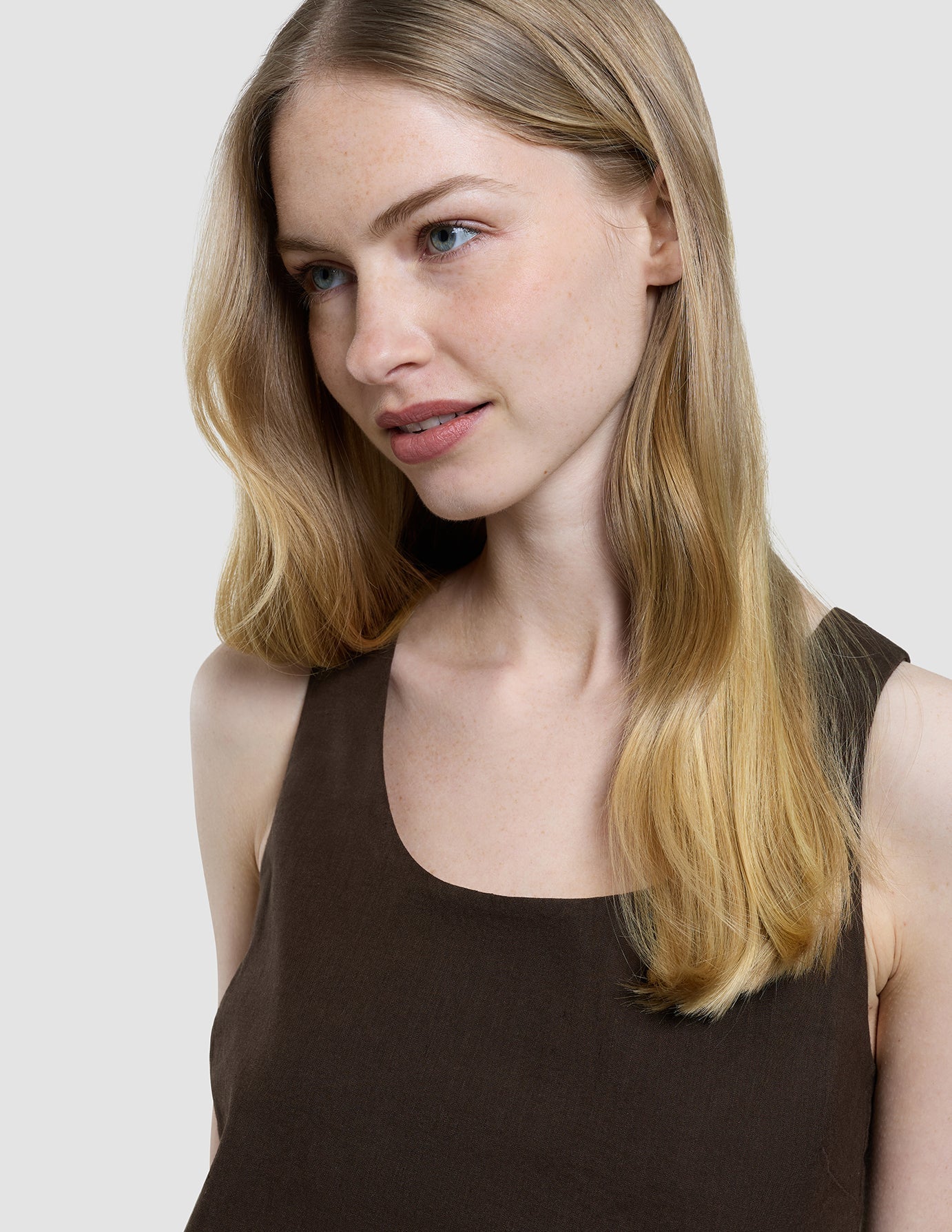 linen set espresso top relaxed pants
